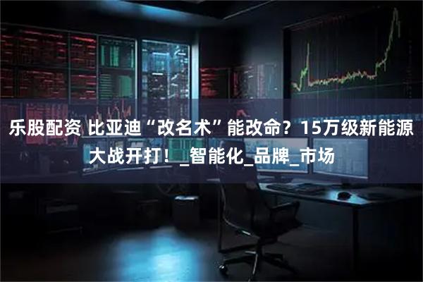乐股配资 比亚迪“改名术”能改命？15万级新能源大战开打！_智能化_品牌_市场