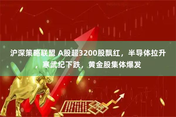 沪深策略联盟 A股超3200股飘红，半导体拉升，寒武纪下跌，黄金股集体爆发